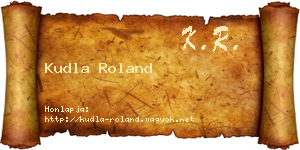 Kudla Roland névjegykártya